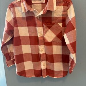 Zara Red and White Checkered Shirt